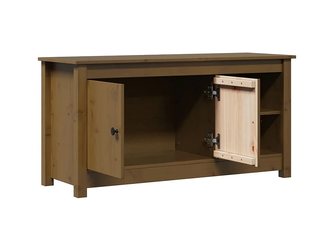 Clinton Corners  Meuble TV Marron miel 103x36,5x52 cm Bois de pin massif