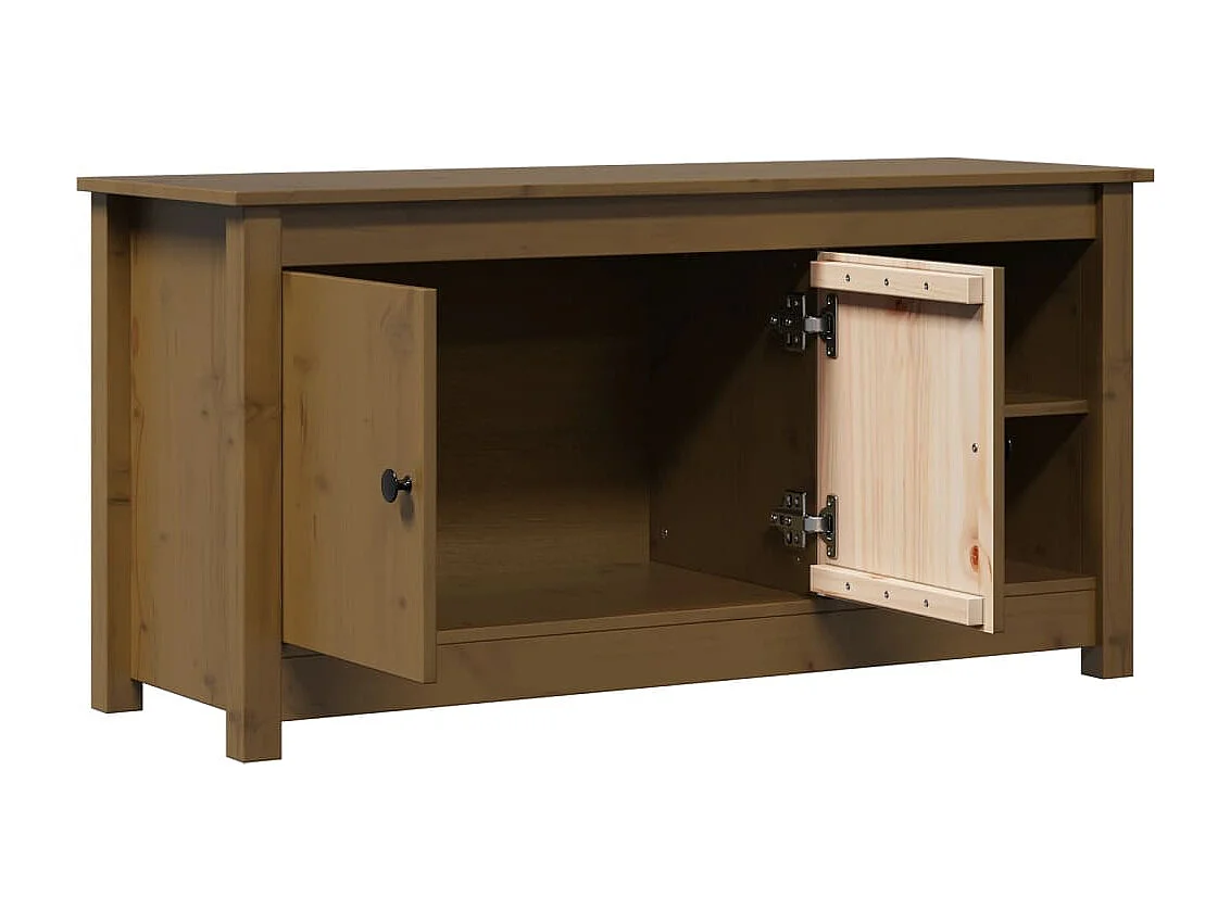 Clinton Corners  Meuble TV Marron miel 103x36,5x52 cm Bois de pin massif