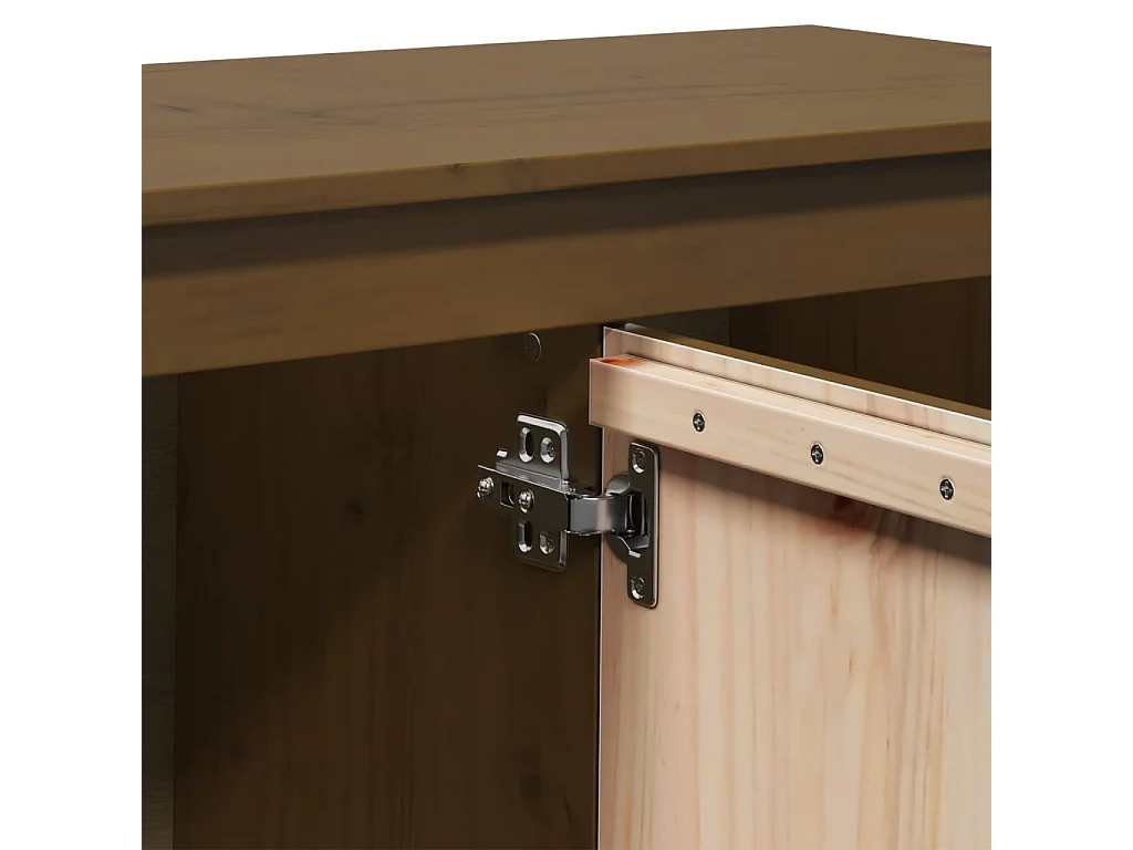 Clinton Corners  Meuble TV Marron miel 103x36,5x52 cm Bois de pin massif