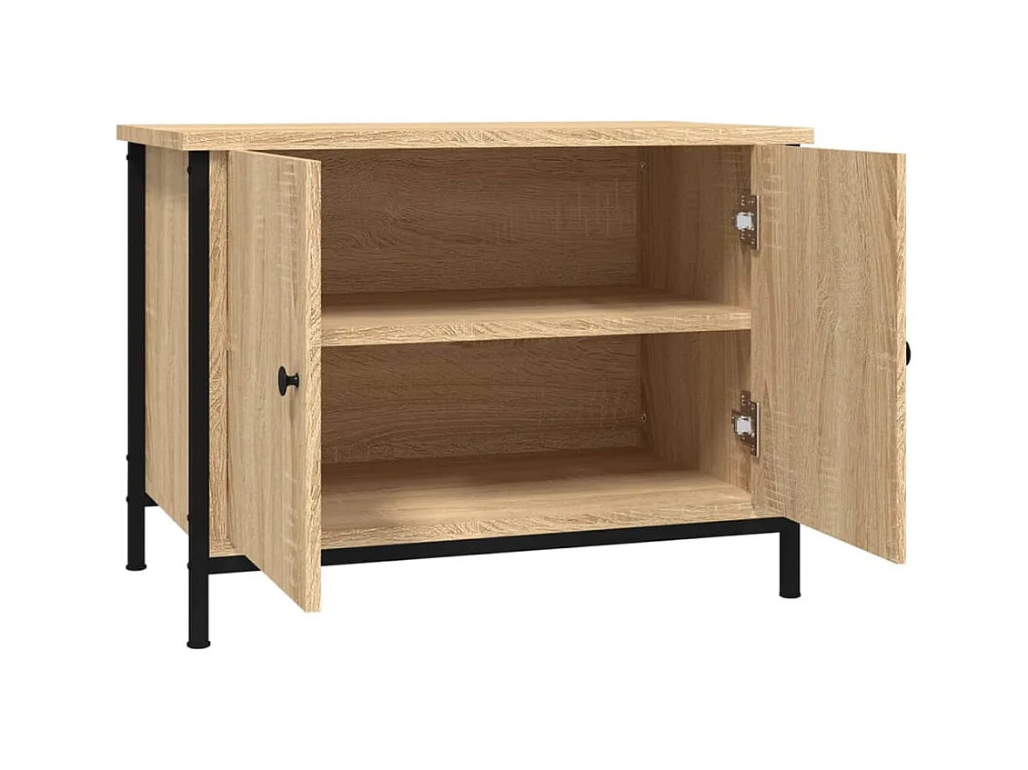 Ballyknockan  Meuble TV avec portes Chêne Sonoma 60x35x45 cm Bois d'ingénierie