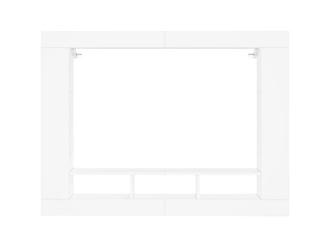 Mykdal  Meuble TV blanc 152x22x113 cm bois d'ingénierie