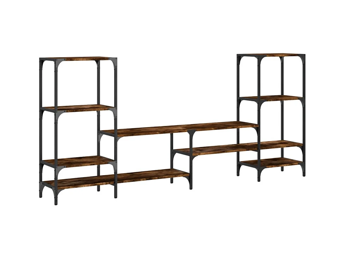 Cilyra  Tv-meubel 206,5x28,5x95 cm bewerkt hout gerookt eikenkleurig