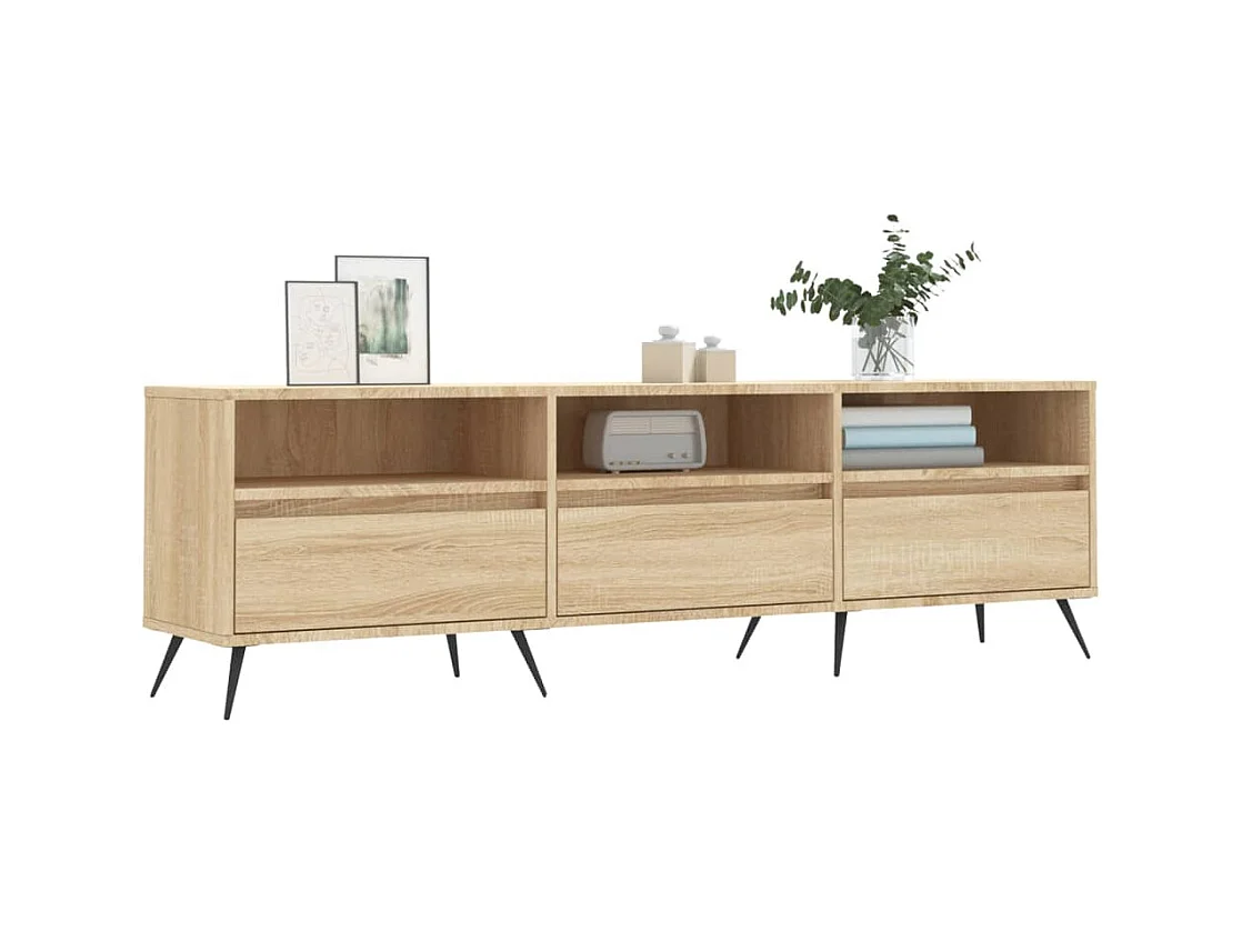 Joël  Tv-meubel 150x30x44,5 cm bewerkt hout sonoma eikenkleurig