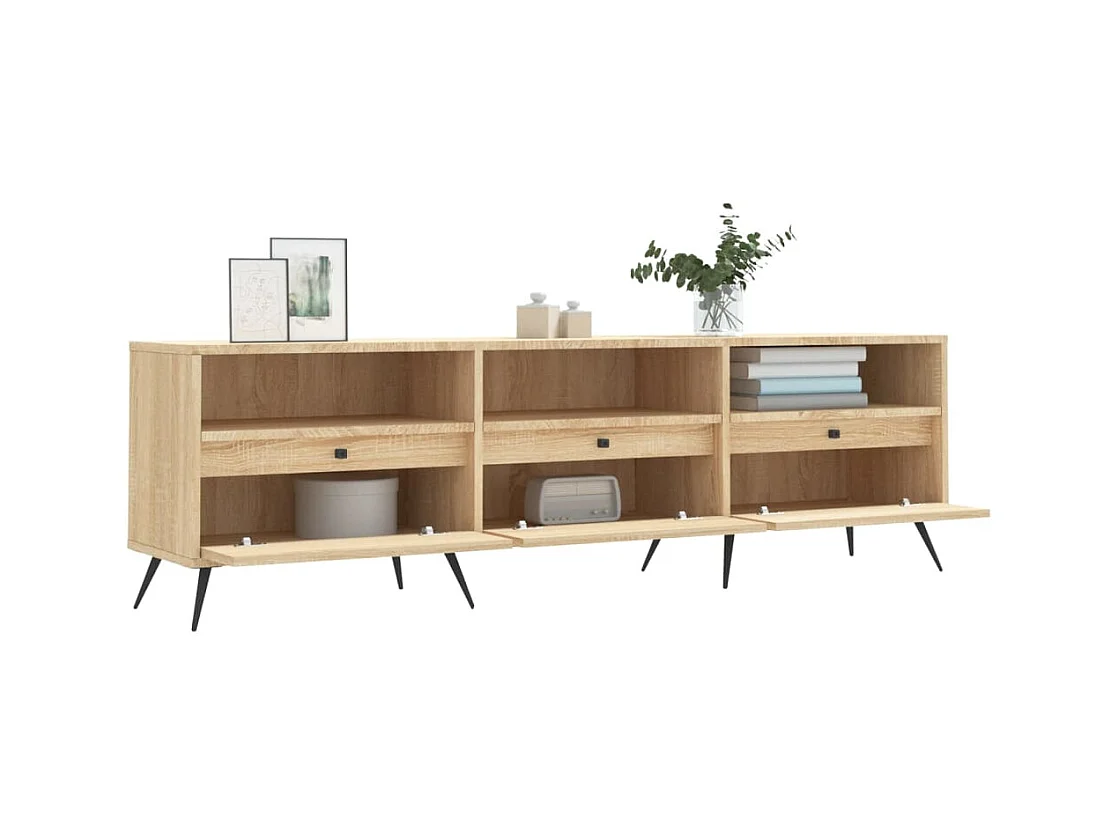 Joël  Tv-meubel 150x30x44,5 cm bewerkt hout sonoma eikenkleurig