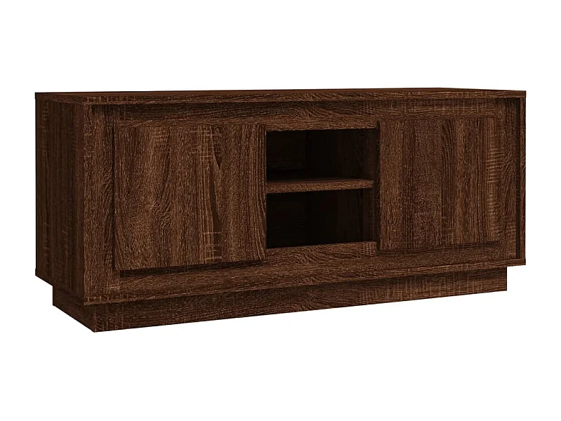 Kedron  Meuble TV chêne marron 102x35x45 cm bois d'ingénierie