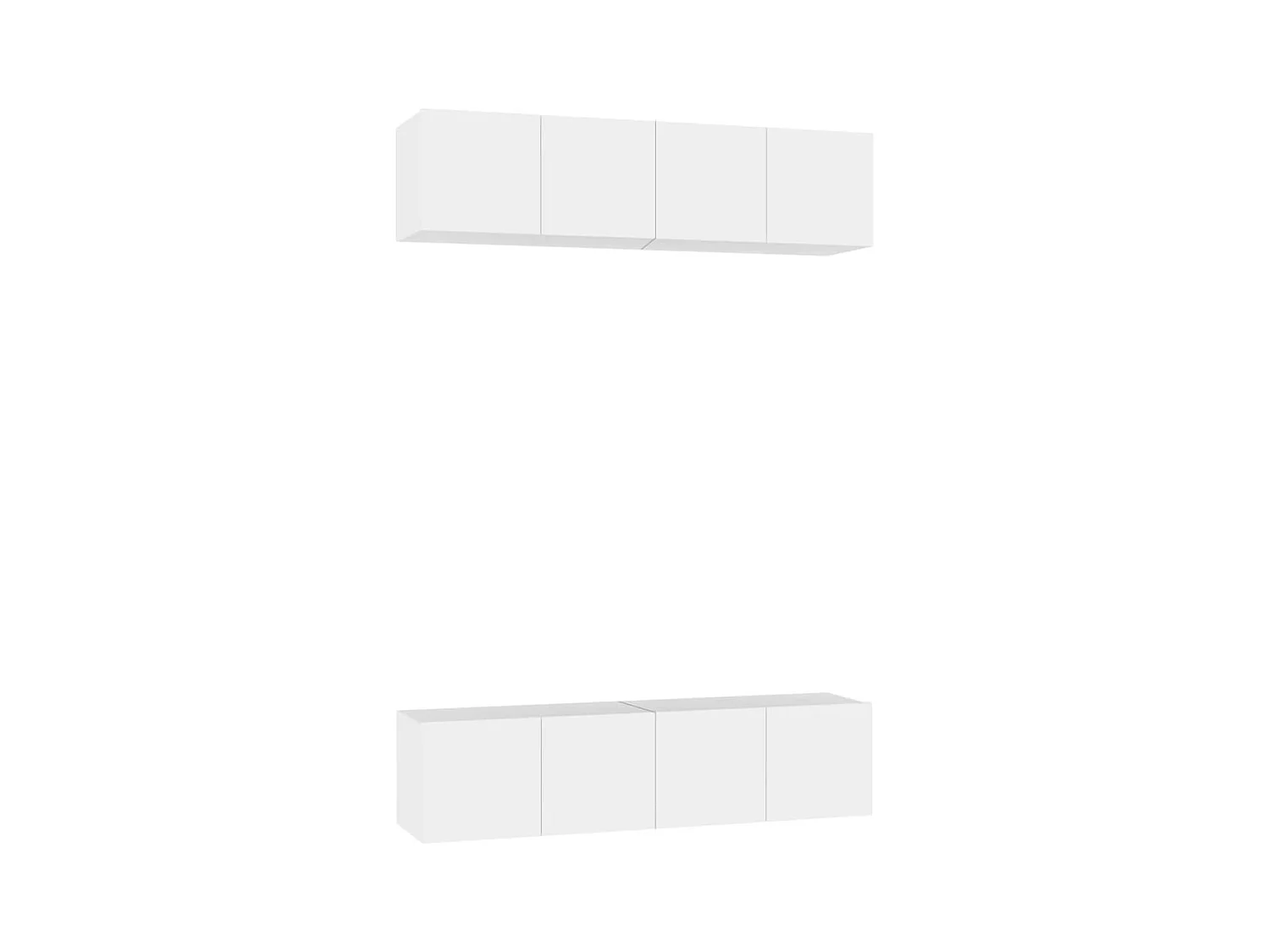 Sultan  Meubles TV 4 pcs Blanc 60x30x30 cm Aggloméré