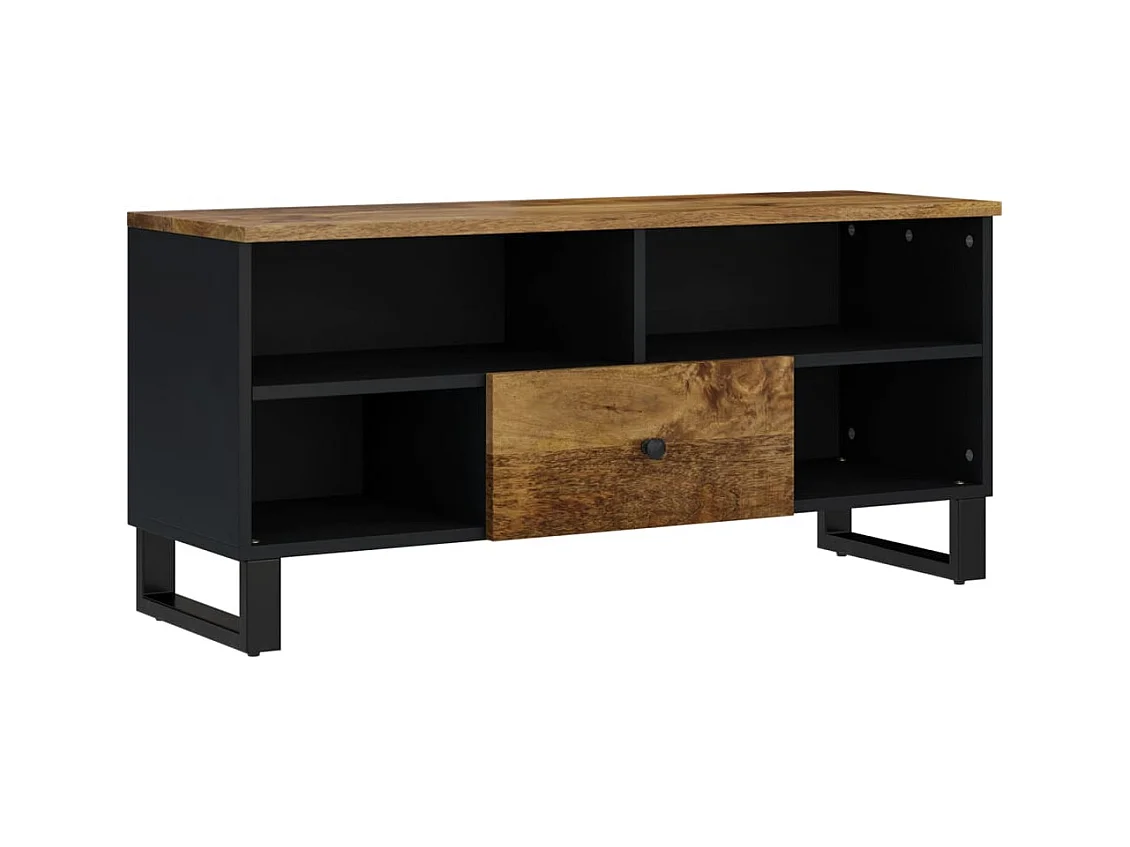 Mordan  Meuble TV 100x33x46 cm bois de manguier et d'ingénierie