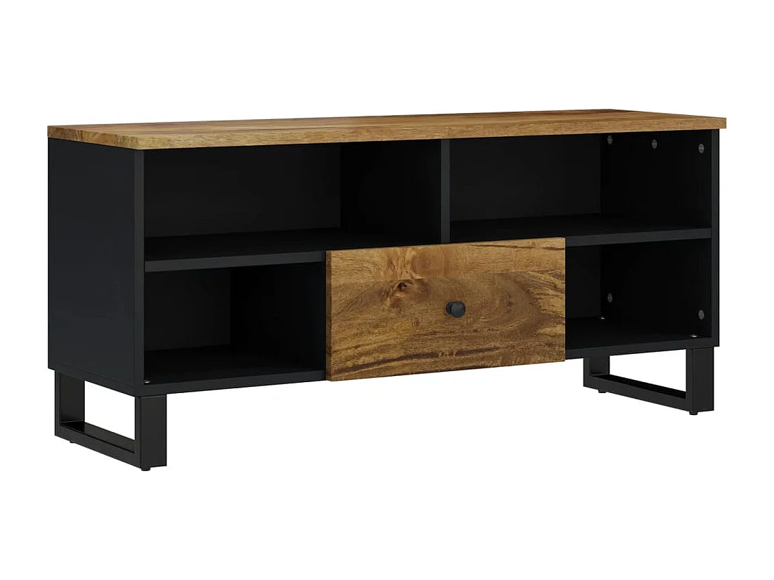 Mordan  Mueble de TV madera mango y madera contrachapada 100x33x46 cm