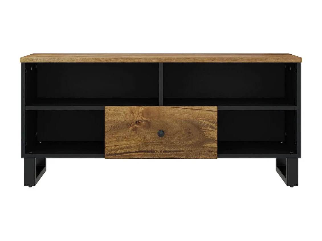 Mordan  Mueble de TV madera mango y madera contrachapada 100x33x46 cm