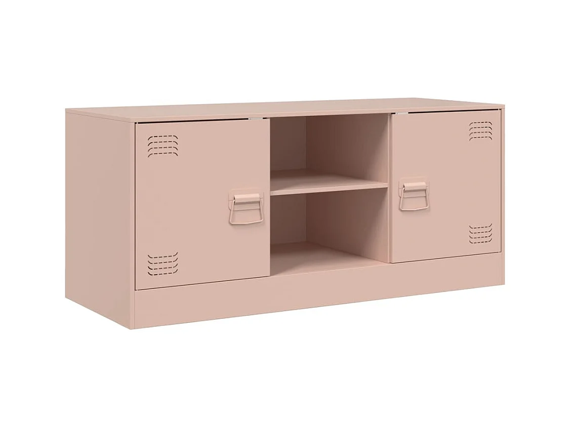 Jean-Claude  Meuble TV rose 99x39x44 cm acier