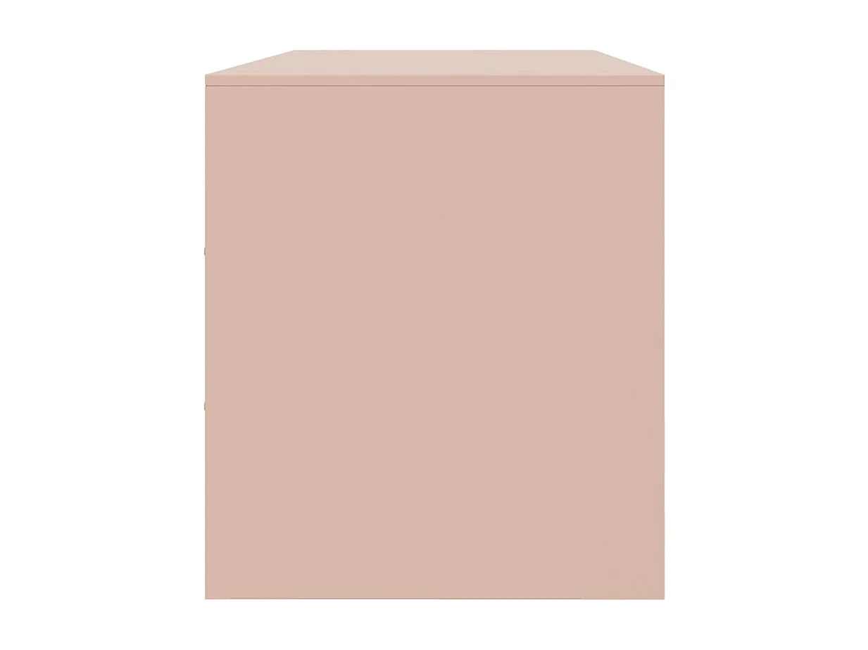 Jean-Claude  Mueble para TV de acero rosa 99x39x44 cm