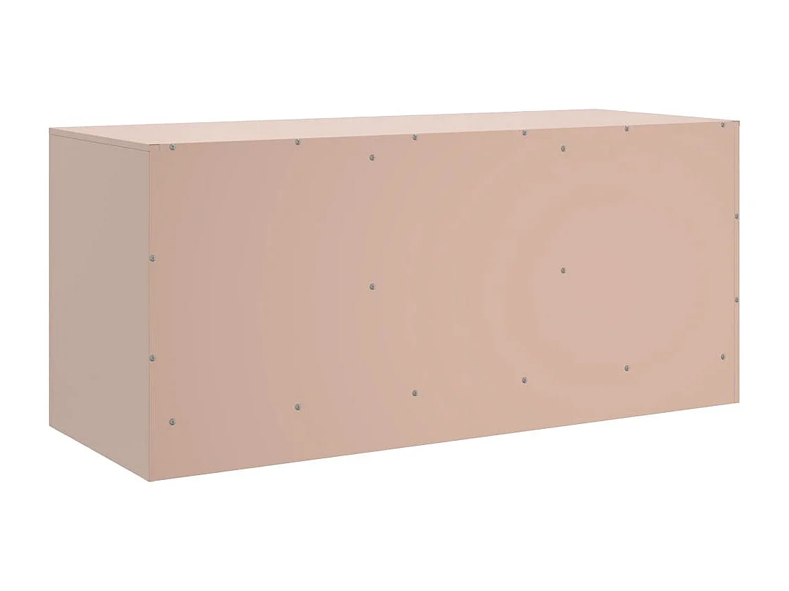 Jean-Claude  Mueble para TV de acero rosa 99x39x44 cm