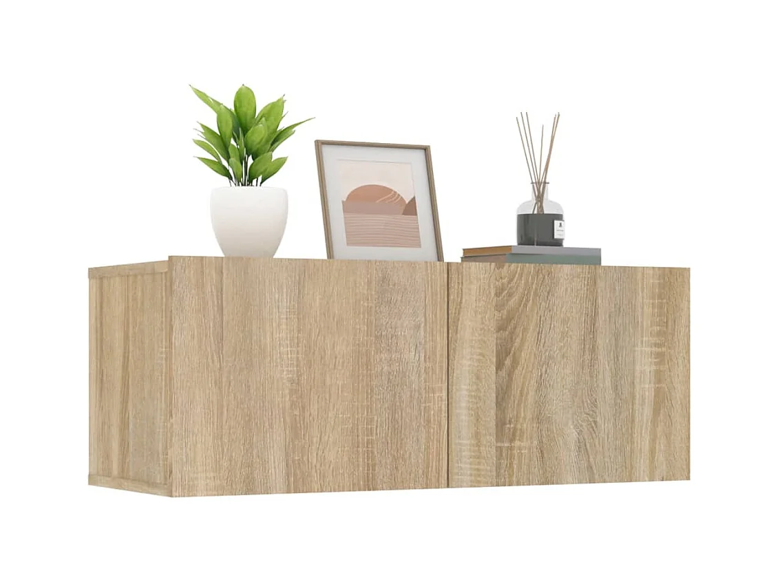 Ballinger  Meubles TV 2 pcs chêne sonoma 80x30x30 cm bois d'ingénierie