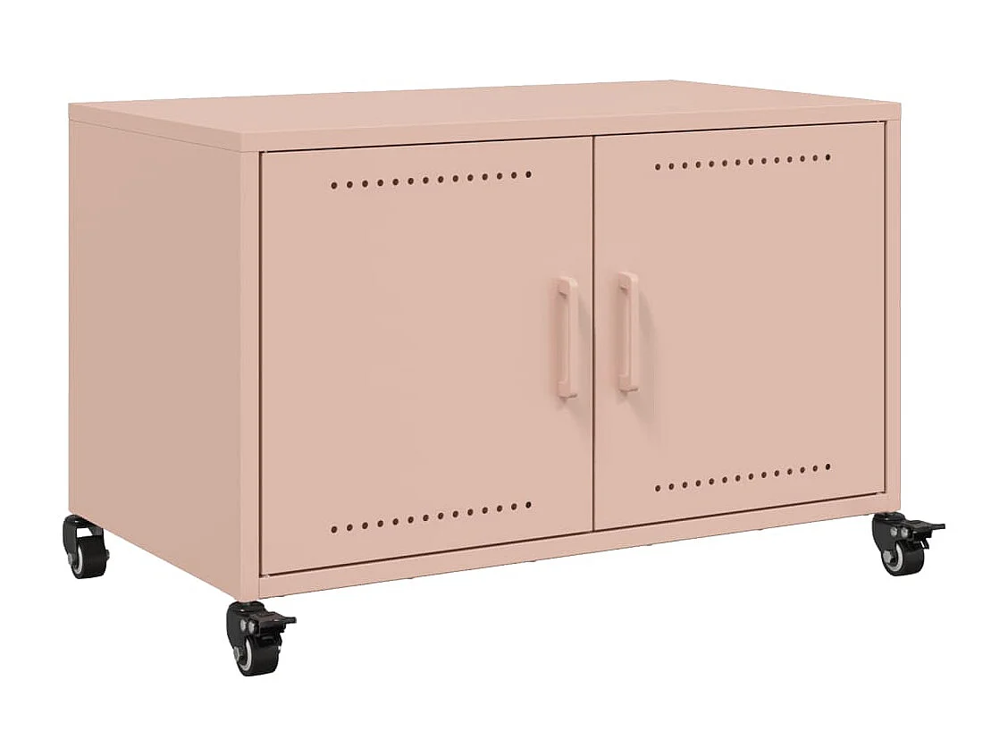 Darius  Meuble TV rose 68x39x43,5 cm acier