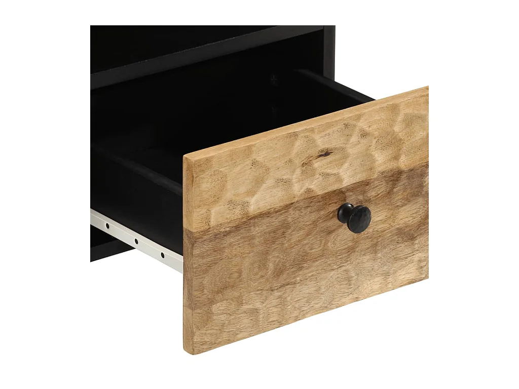 Luc-Élie  Meuble TV 100x33x46 cm bois massif de manguier