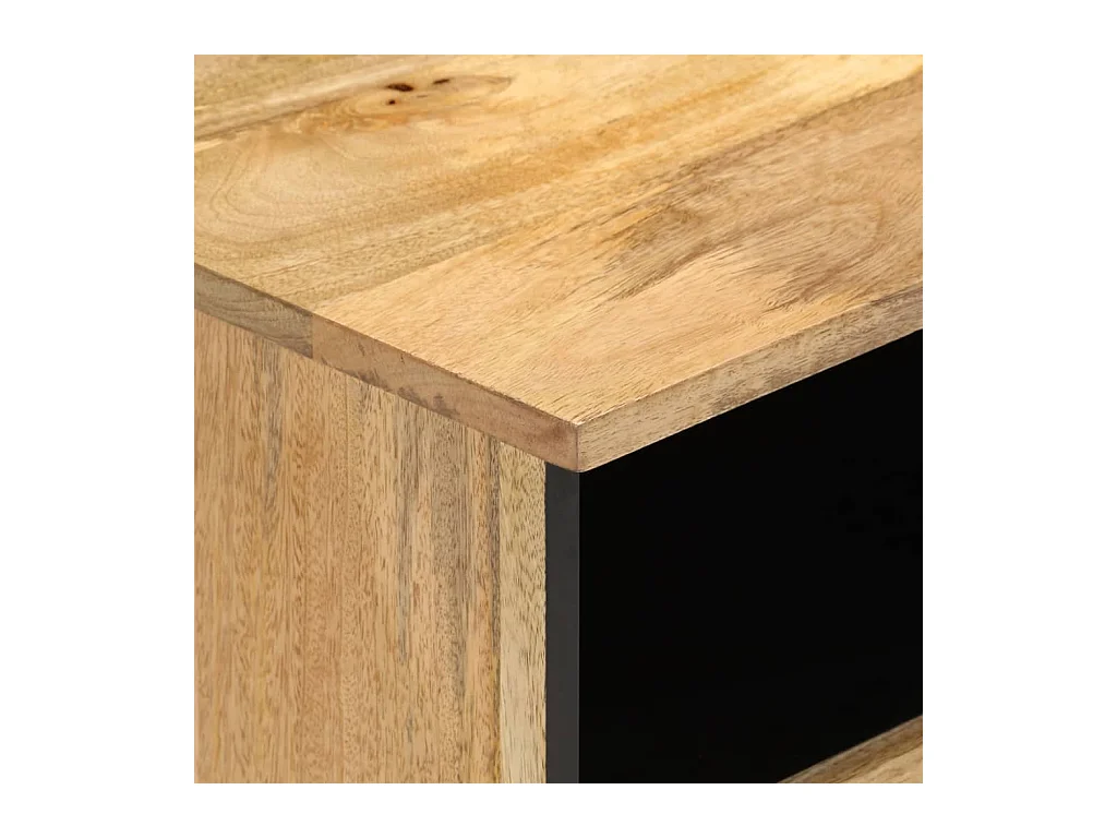 Luc-Élie  Mueble de TV madera maciza de mango 100x33x46 cm