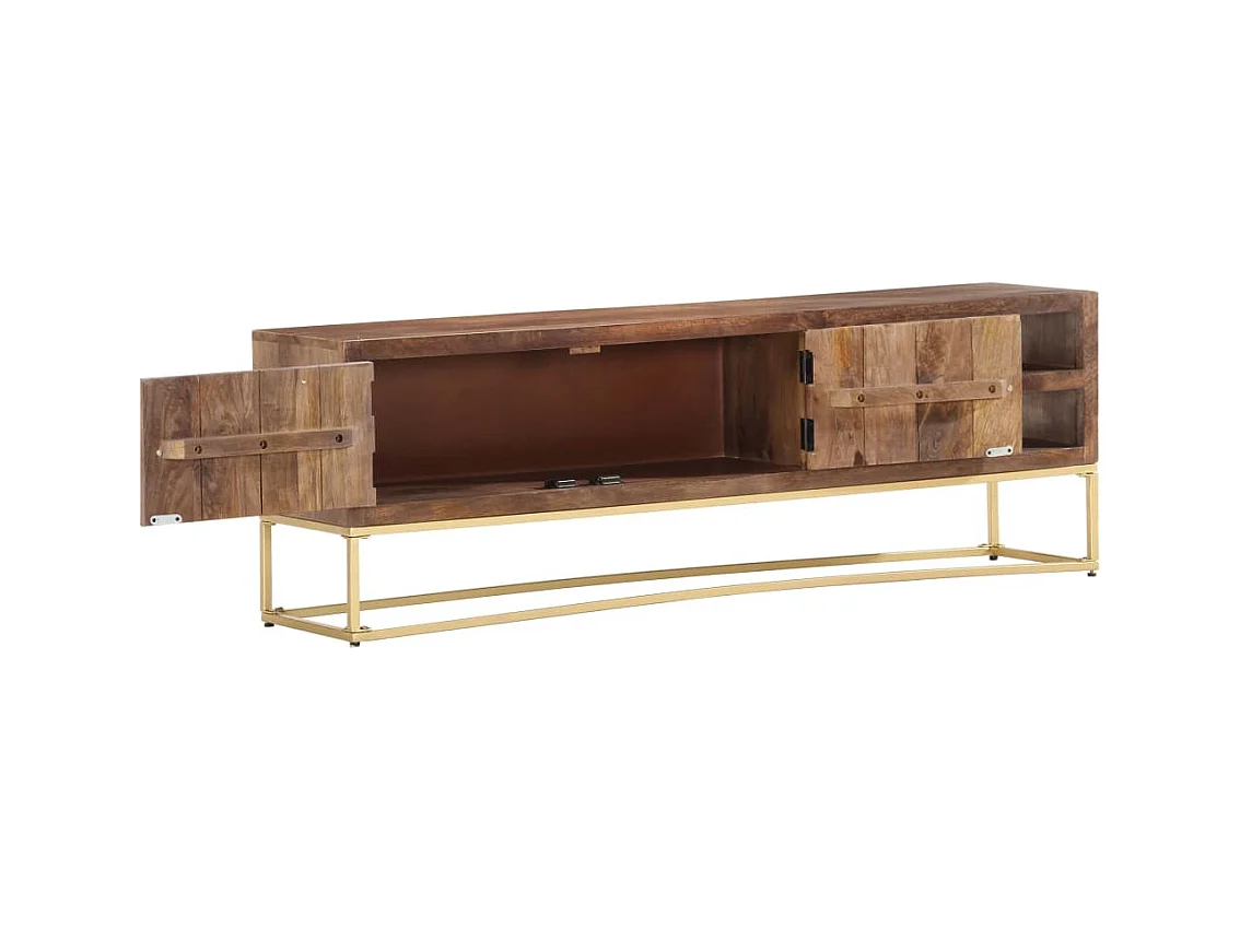 Garden Furniture -  Tv-meubel 138x30x46 cm massief mangohout