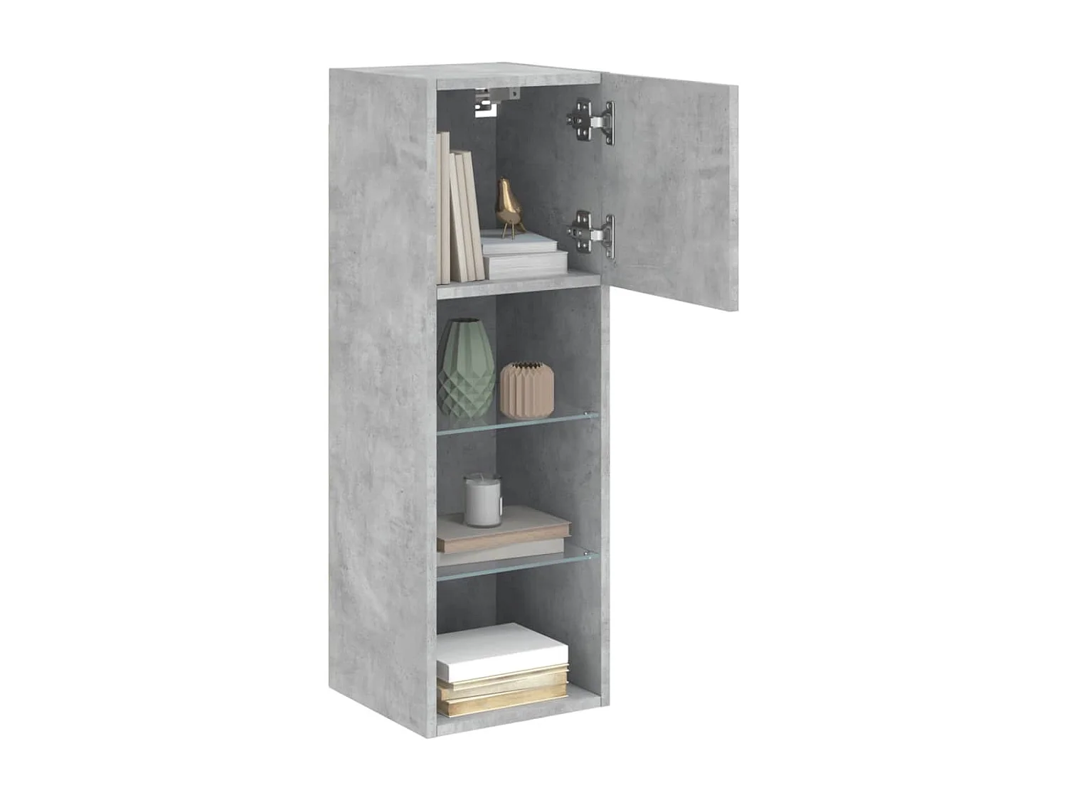 Almar  Tv-meubel met LED-verlichting 2 st 30,5x30x90 cm betongrijs