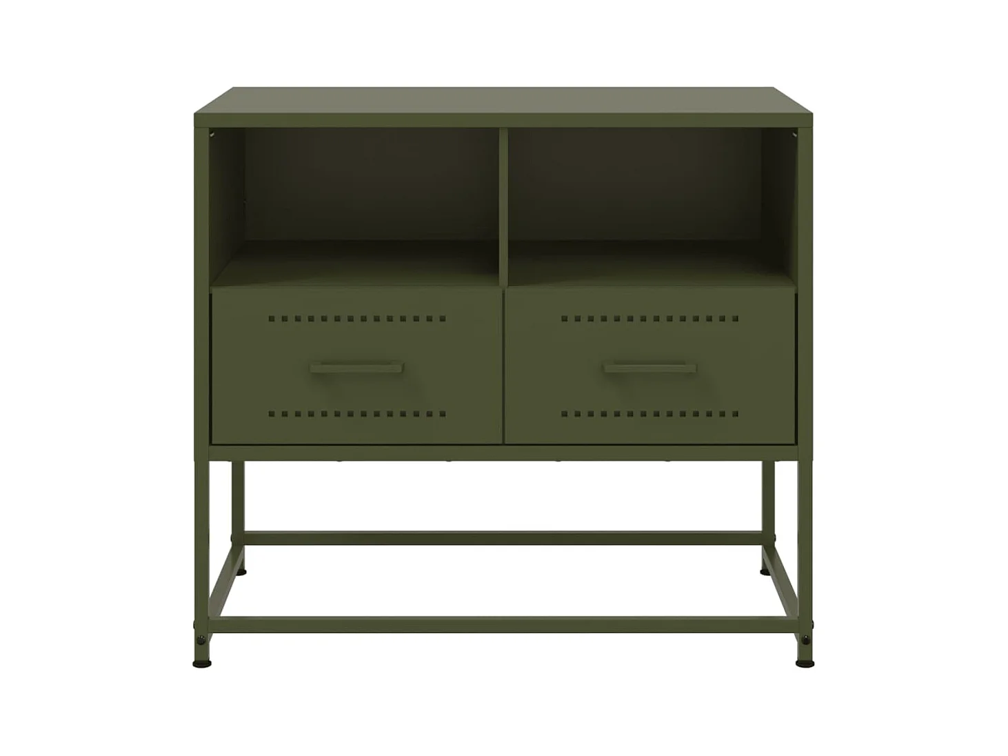 Nicholas  Meuble TV vert olive 68x39x60,5 cm acier