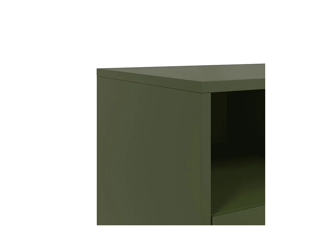 Nicholas  Meuble TV vert olive 68x39x60,5 cm acier