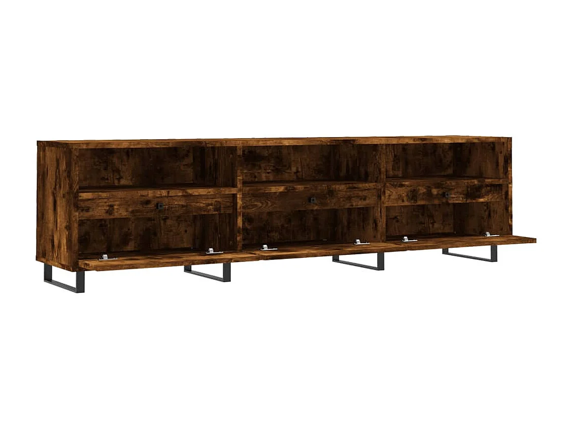 Hørning  Tv-meubel 150x30x44,5 cm bewerkt hout gerookt eikenkleurig