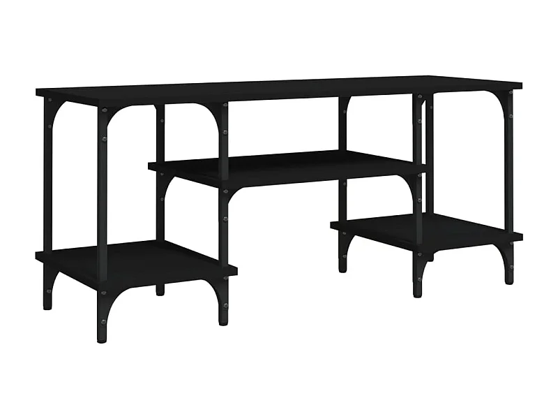 Tynir  Meuble TV noir 102x35x45,5 cm bois d'ingénierie