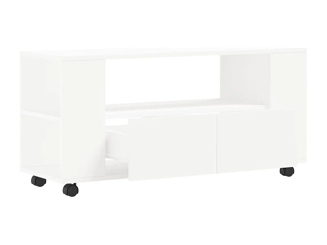 Elli  Mueble para TV madera de ingeniería blanco 102x34,5x43 cm