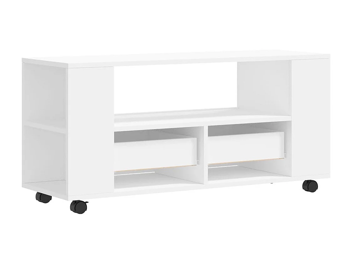 Elli  Mueble para TV madera de ingeniería blanco 102x34,5x43 cm