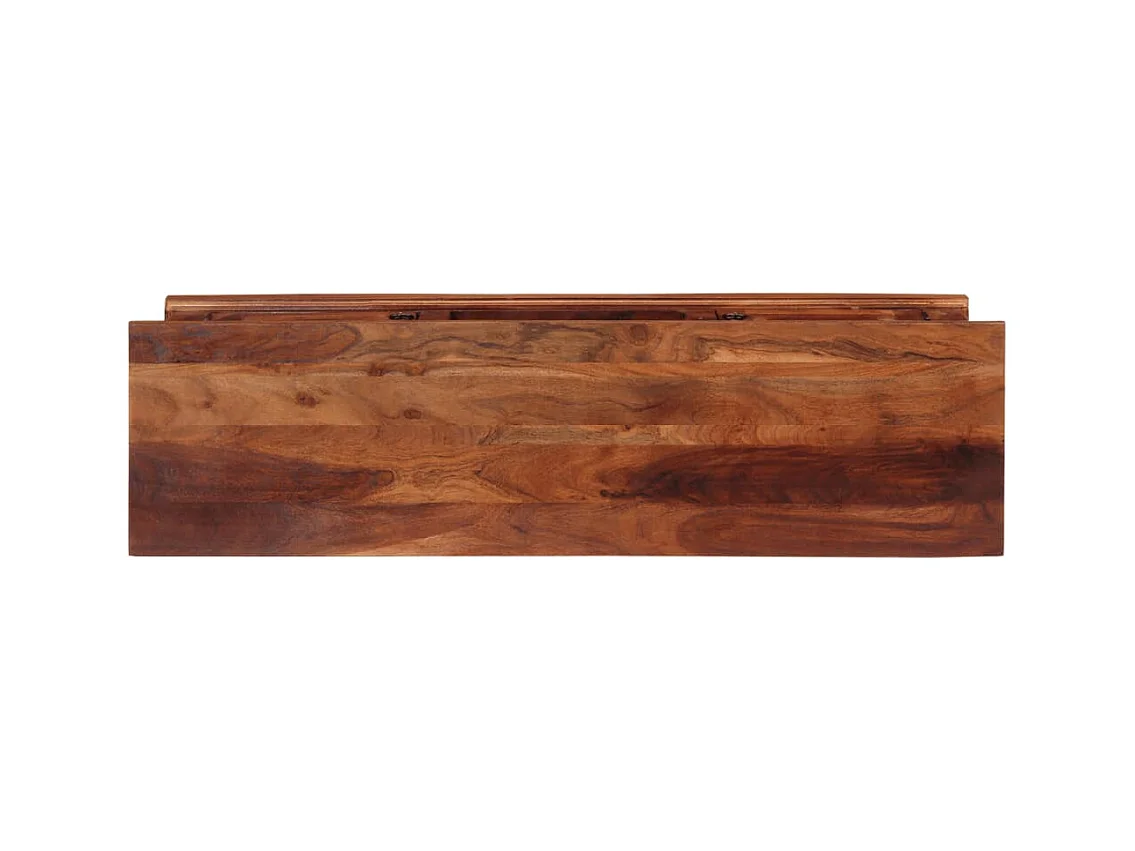 Lucien-Dominique-Paul  Mueble de TV con puertas madera maciza de acacia 112x30x40 cm