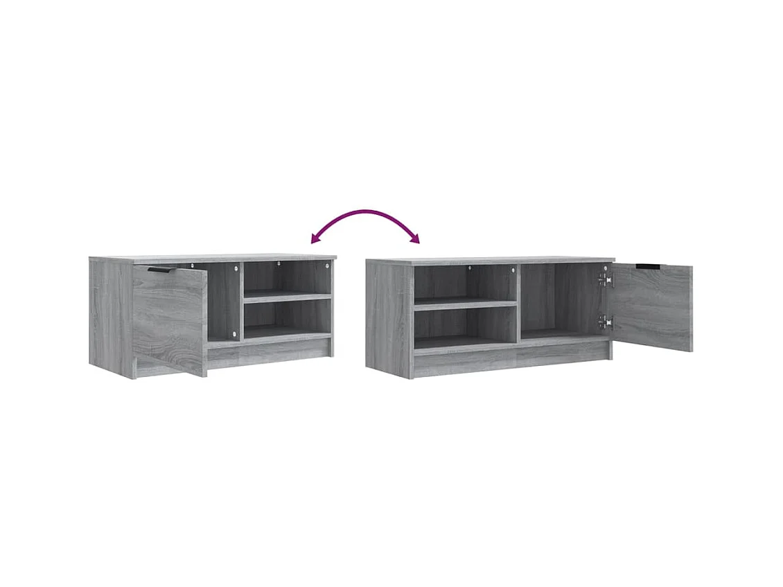 Bryvra  Meubles TV 2 pcs Sonoma gris 80x35x36,5 cm Bois d'ingénierie