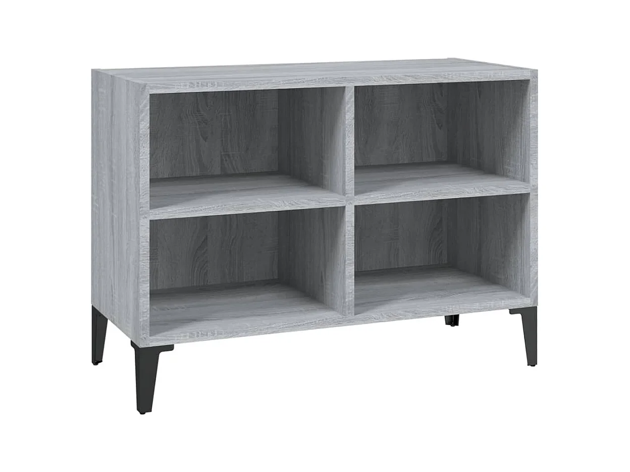 Eadestown  Meuble TV avec pieds en métal Sonoma gris 69,5x30x50 cm