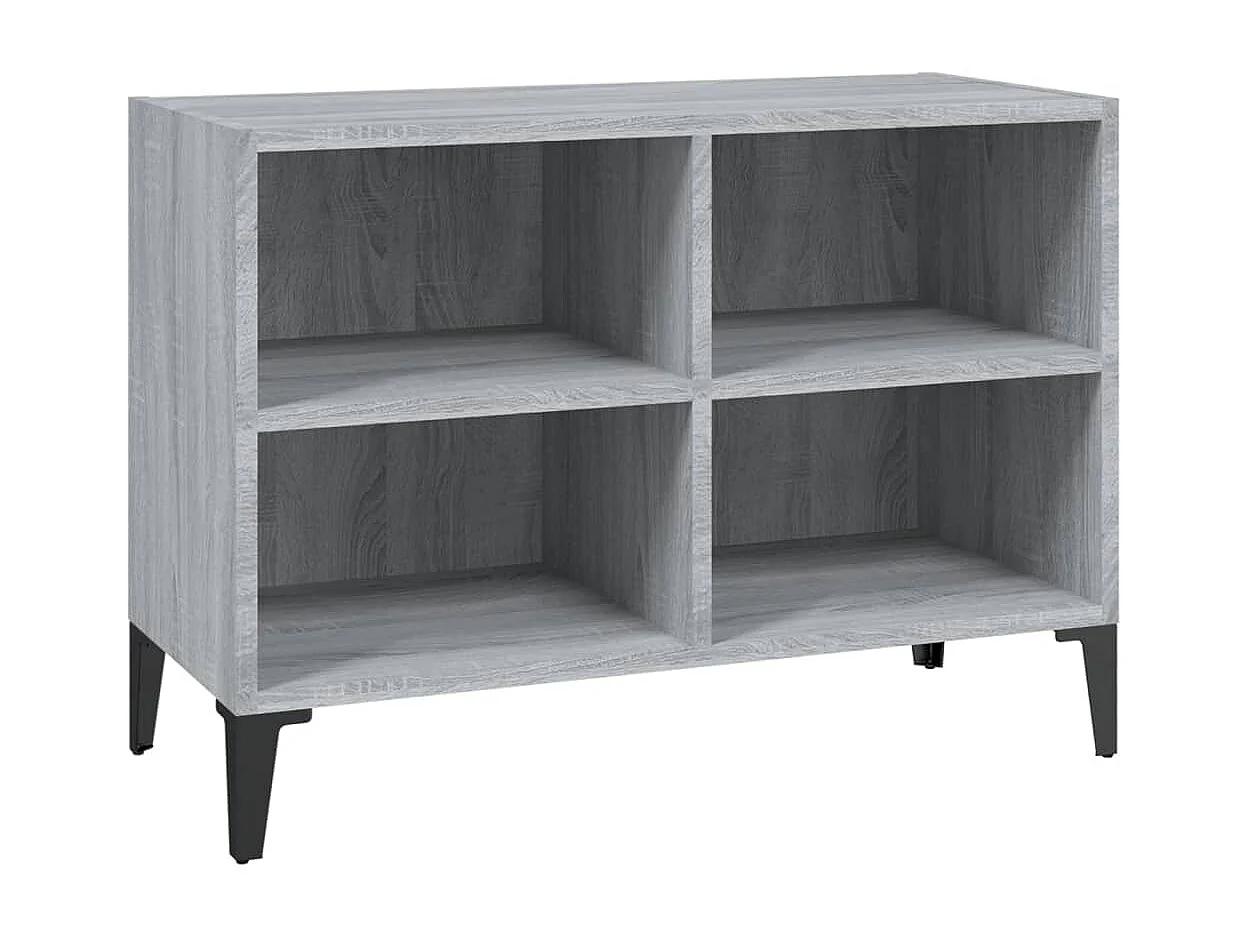 Eadestown  Meuble TV avec pieds en métal Sonoma gris 69,5x30x50 cm