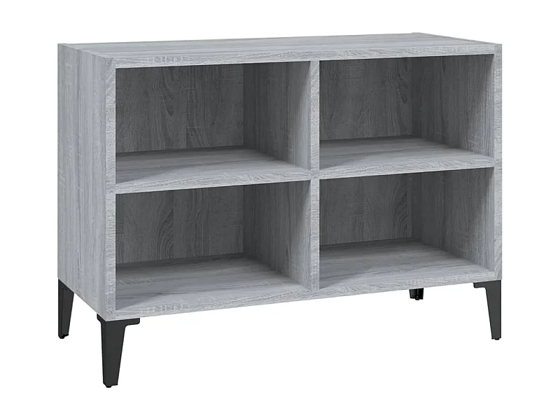 Eadestown  Meuble TV avec pieds en métal Sonoma gris 69,5x30x50 cm