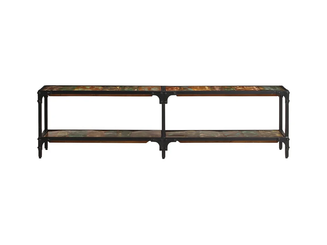 Faenora  Meuble TV 150x30x41 cm bois massif de récupération