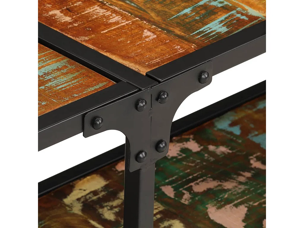 Faenora  Meuble TV 150x30x41 cm bois massif de récupération