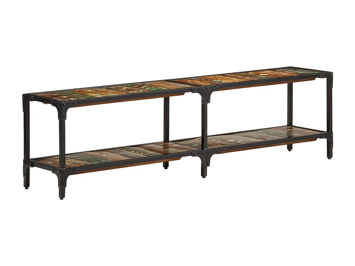 Faenora  Meuble TV 150x30x41 cm bois massif de récupération