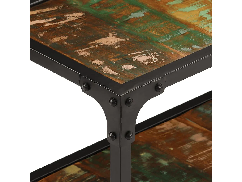 Faenora  Meuble TV 150x30x41 cm bois massif de récupération