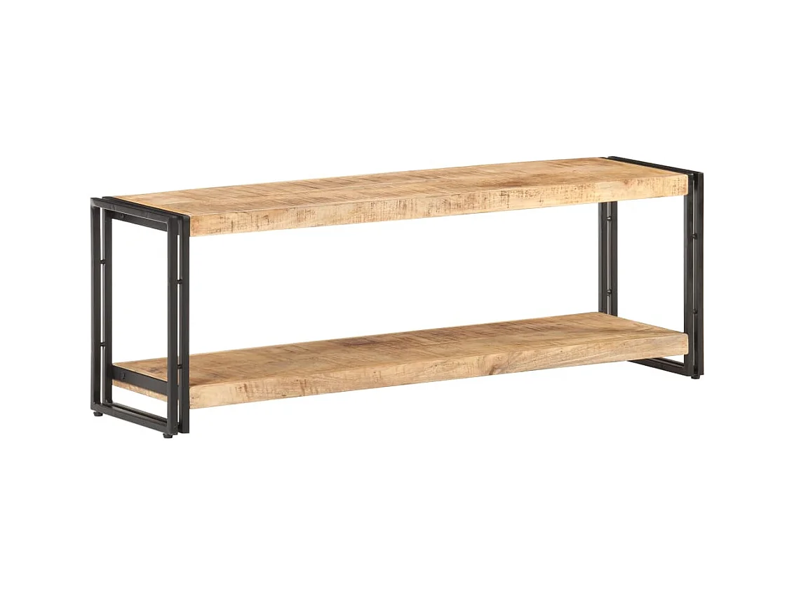 Clearfield  Meuble TV 120x30x40 cm Bois de manguier brut