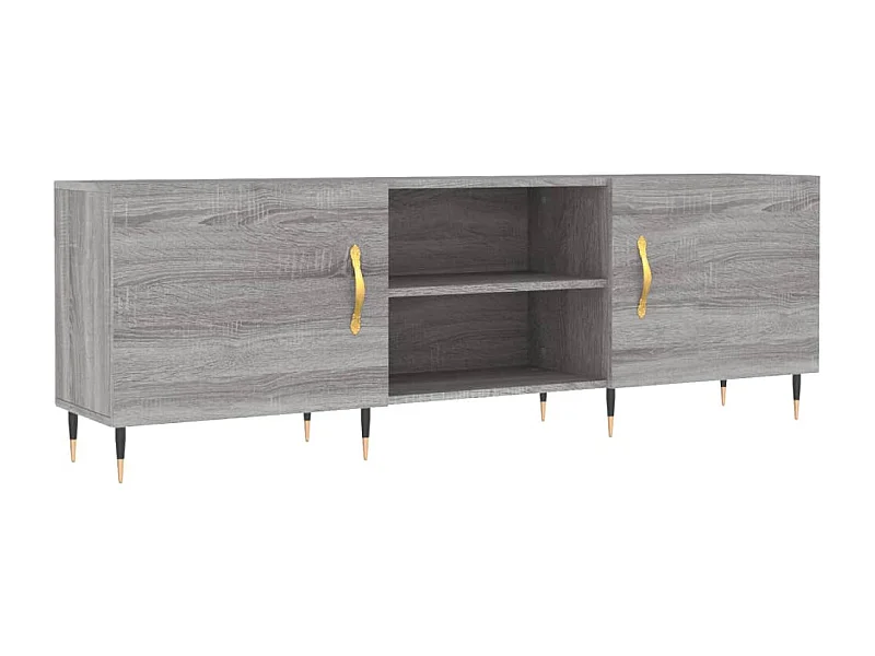 Fouzia  Mueble para TV madera de ingeniería gris Sonoma 150x30x50 cm