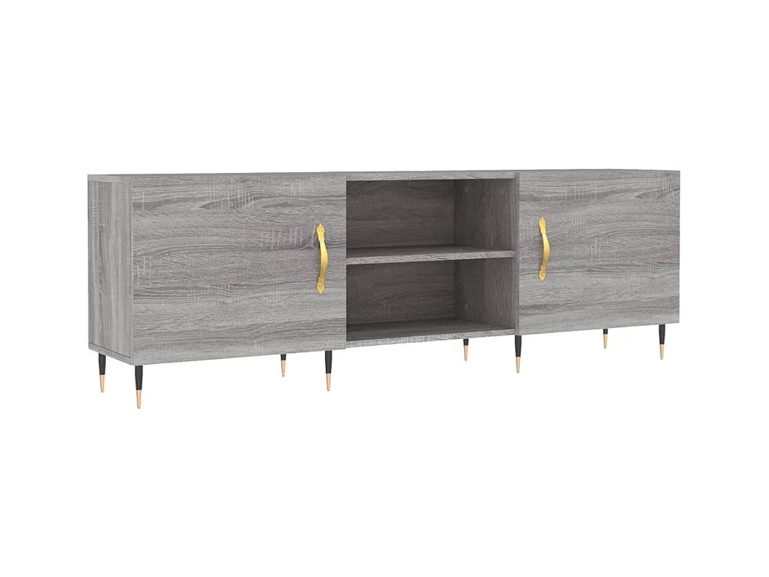 Fouzia  Meuble TV sonoma gris 150x30x50 cm bois d'ingénierie