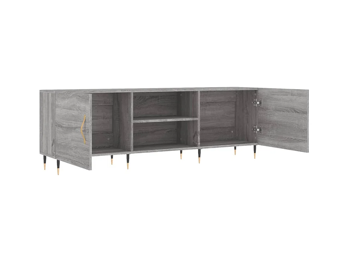 Fouzia  Meuble TV sonoma gris 150x30x50 cm bois d'ingénierie