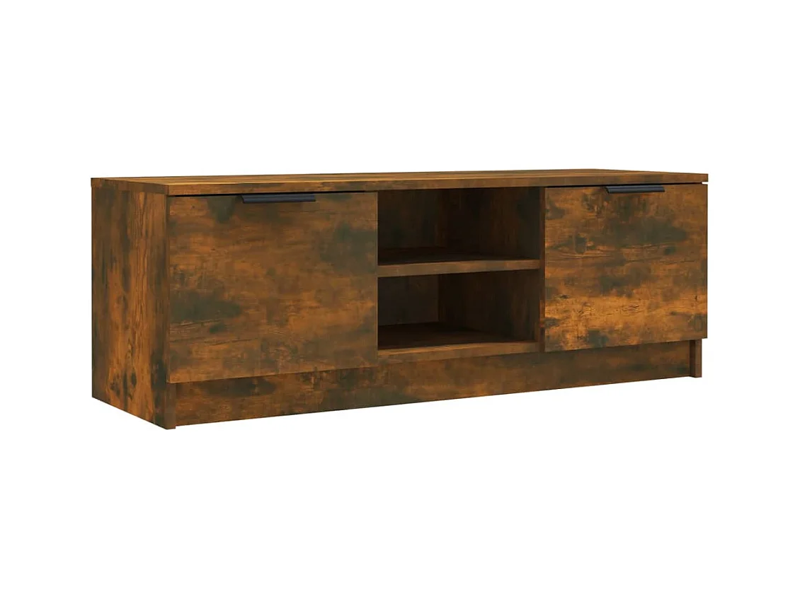 Kaelyn  Tv-meubel 102x35x36,5 cm bewerkt hout gerookt eikenkleurig