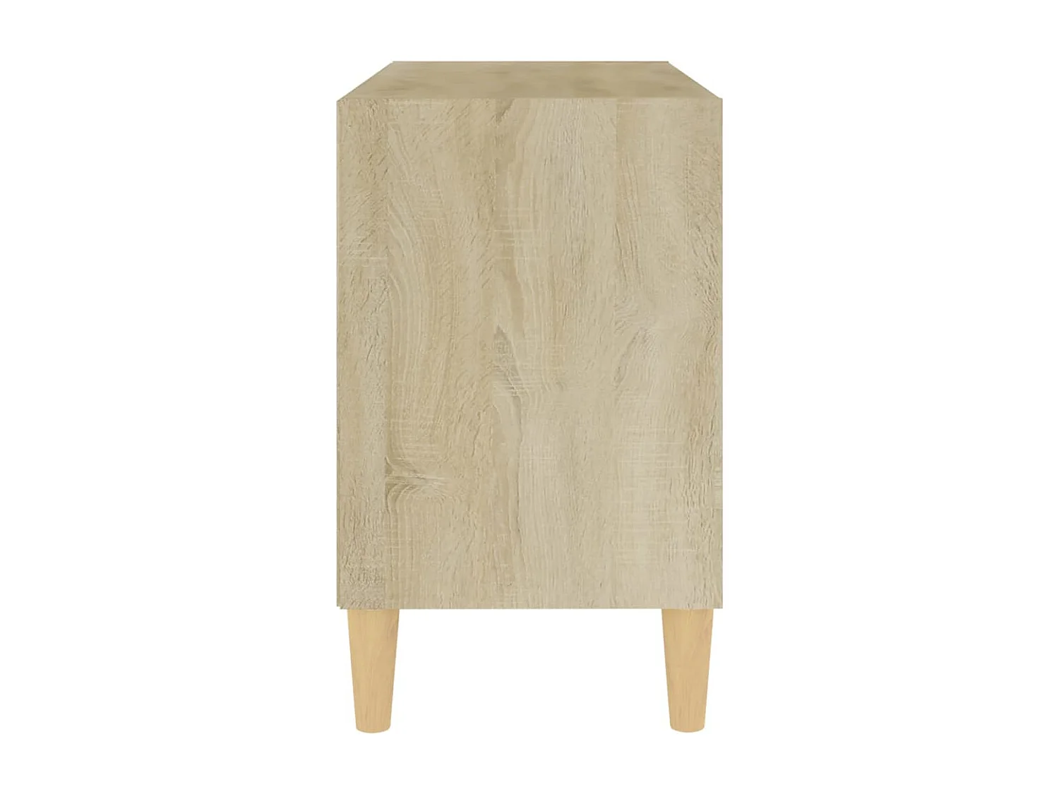 Bridgeville  Meuble TV avec pieds en bois massif Chêne sonoma 69,5x30x50 cm