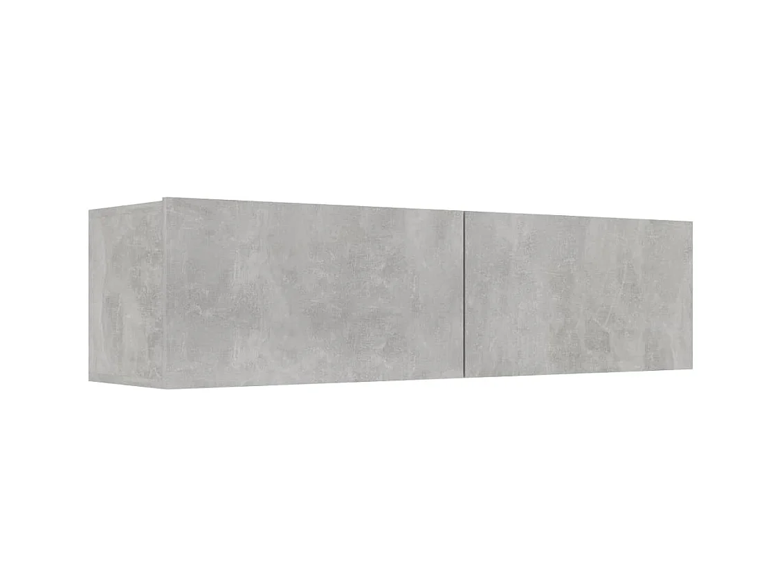 Mitchel  Meuble TV Gris béton 120x30x30 cm Bois d’ingénierie