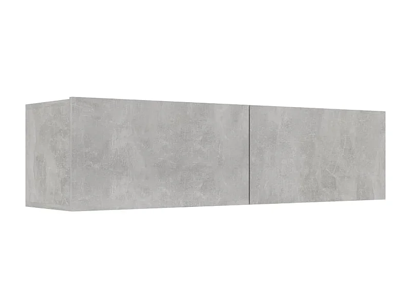 Mitchel  Meuble TV Gris béton 120x30x30 cm Bois d’ingénierie