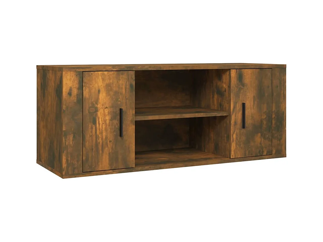 Åse Kristine  Meuble TV Chêne fumé 100x35x40 cm Bois d'ingénierie