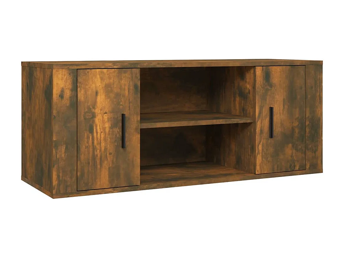 Åse Kristine  Meuble TV Chêne fumé 100x35x40 cm Bois d'ingénierie