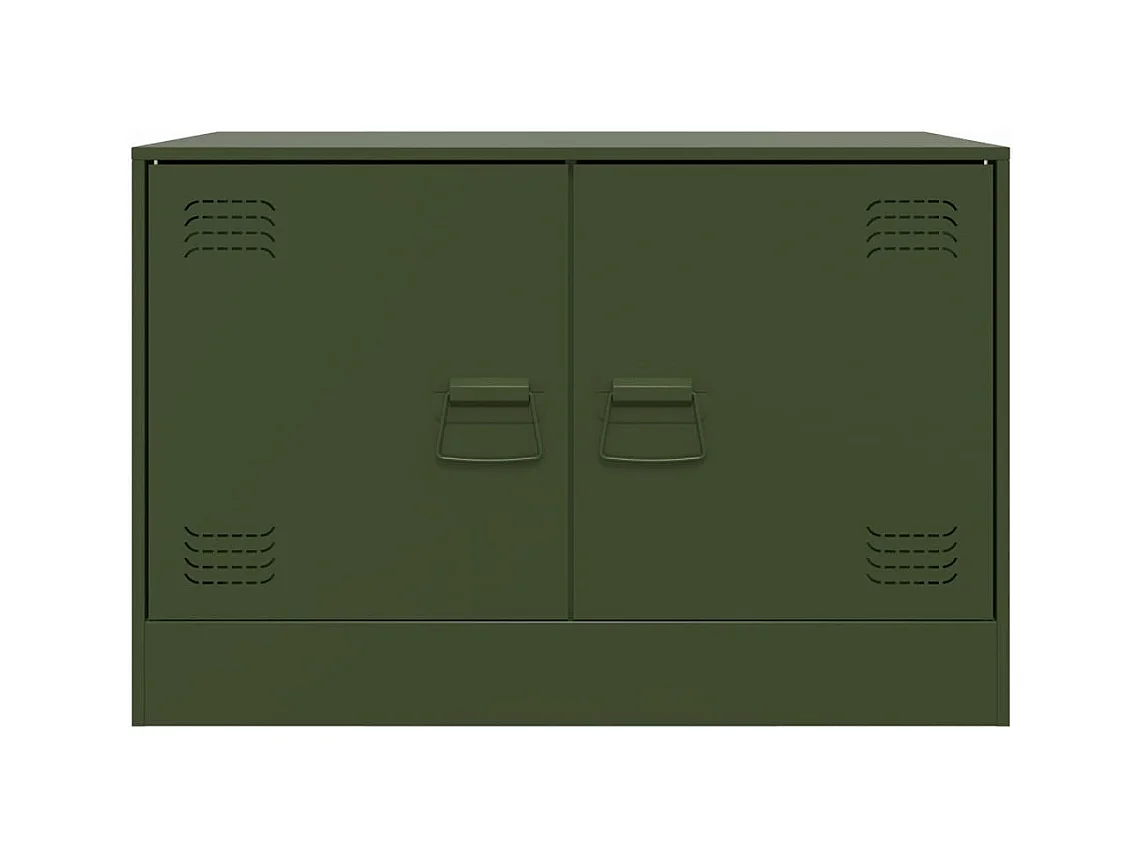 Castlerea  Tv-meubel 67x39x44 cm staal olijfgroen