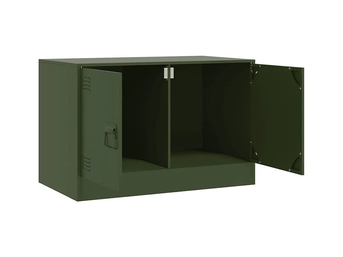 Castlerea  Tv-meubel 67x39x44 cm staal olijfgroen