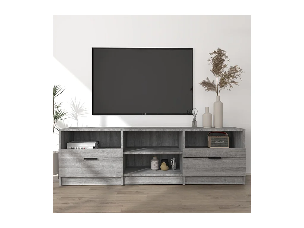 Stacy  Meuble TV Sonoma gris 150x33,5x45 cm Bois d'ingénierie